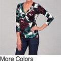 Calvin Klein Women's Abstract Print Surplice Top