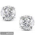 14k White Gold 1/4ct TDW Certified Diamond Earrings (I-J, I1-I2)