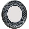 Round Rustic Silver-black Mirror