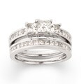 14k White Gold 1 1/2ct TDW Diamond Bridal Ring Set (H-I, I1-I2)