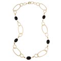 Rivka Friedman 18k Goldplated Black Bead Necklace