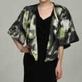 Vivienne Vivienne Tam Women's 3/4-sleeve Cropped Waterfall Jacket