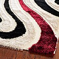 Silken Embossed Shag Cream Rug (8' x 10')