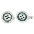 Sterling Silver Button-style Cuff Links