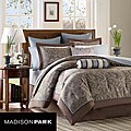 Madison Park Whitman Blue 12-piece California King-size Bed in a Bag