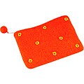 Wool Felt Tangerine Daisies Change Wallet (Nepal)