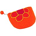 Wool Felt Tangerine Flower Change Wallet (Nepal)