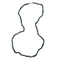 Southwest Moon Sterling Silver 36-inch Malachite Chip Necklace