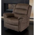 Sydney Brown Microsuede Rocker Recliner