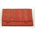Rayon Red Sari Jewelry Pouch (India)