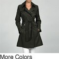 DKNY Women's Double Breasted Belted Rain Trench Coat