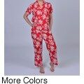 La Cera Women's Cotton Floral 2-piece Pajama Set
