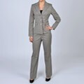 Signature by Larry Levine Women's Weaved Linen-blend Pant Suit