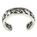 Southwest Moon Sterling Silver Hearts and Flowers Toe Ring