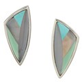 Southwest Moon Sterling Silver Multi-Gemstone Stud Earrings