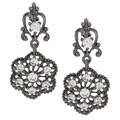 Few facts about Glass Metal Erwin Pearl Blacktone Glass Filigree Earrings
