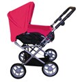 Bassinet Red and Black Doll Stroller