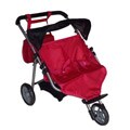 Twin Pink and Black Jogging Doll Stroller