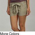 RD Style Women's Double Button Closure Belted Shorts