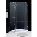 DreamLine Neolux 36x73-inch Nickel Frameless Hinged Shower Enclosure