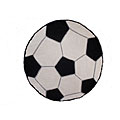 Hand-tufted Soccer Ball Rug (3' Round)