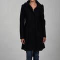 DKNY Women's Hooded Wool Baby-Doll Coat