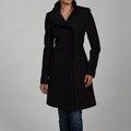 DKNY Women's Wool Tweed Ruffle Coat