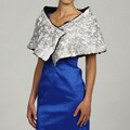 Ilana Women's Black/Silver Rosette Reversible Capelet