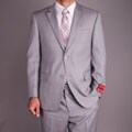 Mantoni Men's Light Grey Wool 2-button Suit