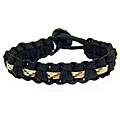 Paracord Black and Green Camo Bracelet (USA)