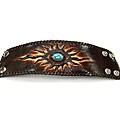 Leather Tribal Turquoise-colored Center Bracelet (Thailand)
