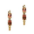 10k Yellow Gold Twilight Mystic Topaz and Diamond Accent Hoop Earrings