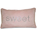 'Sweet' Rhinestone Decorative Pillow