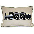 Train Applique Decorative Pillow