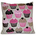 Cupcake Applique Decorative Pillow