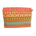 Cotton Canvas Large Pink Ruby Makeup Bag (Thailand)