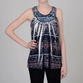 Simply Irresistible Women's Crocheted Back Ruched Neck Tank Top