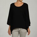 Cable & Gauge Women's Boat Neck Lace Trim Top