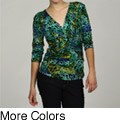 Cable & Gauge Women's Printed Twist Top