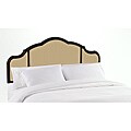 Murdoch Buckwheat Velvet Espresso Finish Queen-size Headboard