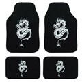 Dragon Automotive 4-piece Embroidered Carpet Floor Mat Set