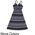 Women's Stretch Cotton Stretch Striped Strap Dress (Thailand)