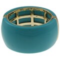 Goldtone Magnetic Teal Resin Cuff