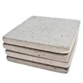 Thirstystone Natural Travertine Drink Coasters (Set of 4)