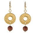 Charming Life Goldtone Goldstone Radiant Sun Earrings