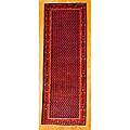 Persian Hand-knotted Blue/ Red Tribal Hamadan Wool Rug (3'8 x 10'5)