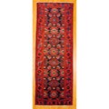 Persian Hand-knotted Black/ Red Tribal Hamadan Wool Rug (3'8 x 10'3)