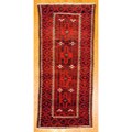 Free relevant tips on rug Runner Superb Persian Hand-knotted Red/ Navy Balouchi Wool Rug (3'7 x 8'3)
