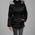 Laundry Women's Faux-fur Hooded Belted Coat