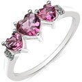 10k White Gold Pink Tourmaline and Diamond Accent Ring
